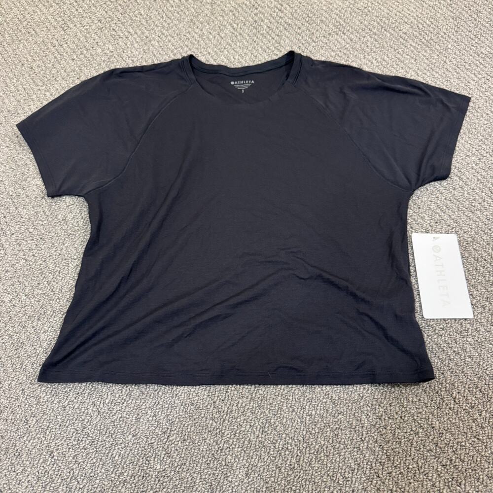 Athleta S SMALL Top Shirt Workout Running Black